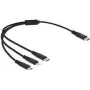 Kabel do ładowania USB DeLOCK 3 w 1 USB Type-C do Lightning Micro USB 30 cm