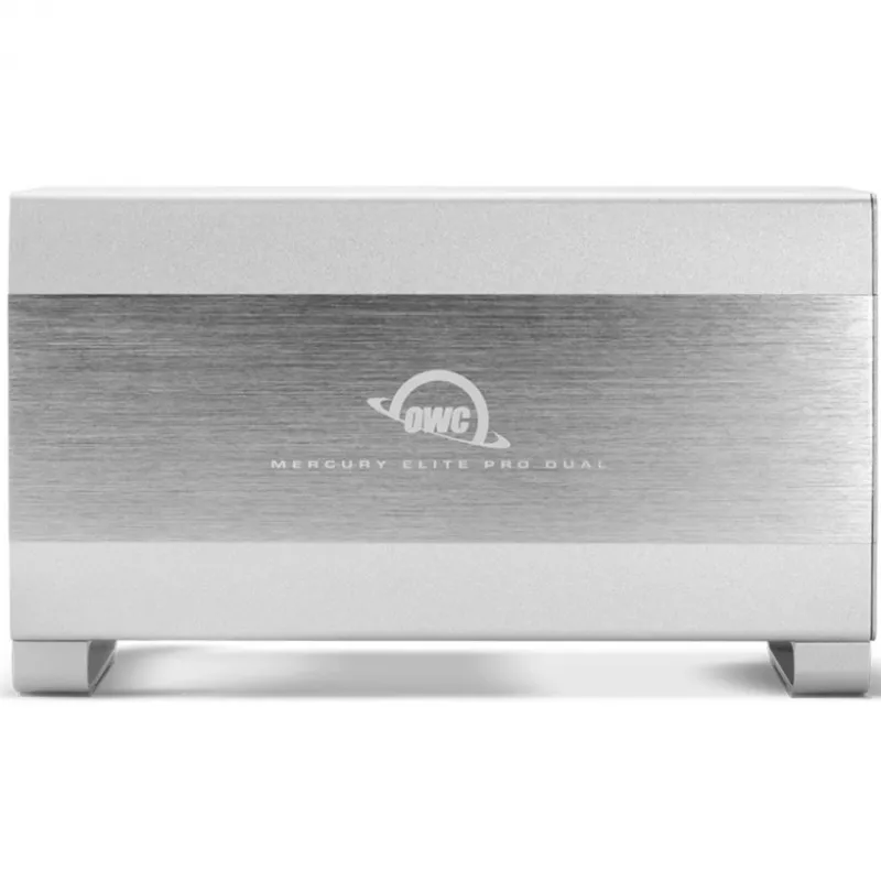Obudowa HDD OWC Mercury Elite Pro Dual biała na 2× dyski 3,5 cala SATA, RAID 0/1/SPAN, USB Type‑B