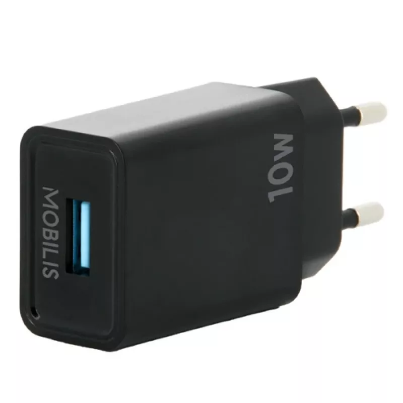 Mobilis - Zasilacz - szybki - 10,5 W - QC (USB) - Czarny - Europa (001360)