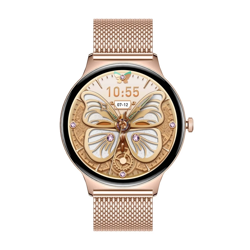 Smartwatch Colmi V89 Stainless Steel Gold z Bluetooth i monitorem pracy serca