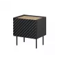 Szafka nocna Cama ONDA 50x40x54 cm czarna MDF/płyta wiórowa zestaw 2 szt.