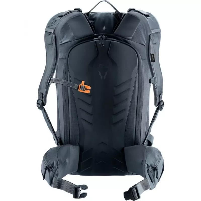 Plecak DEUTER Freerider Pro 34+ — techniczny plecak do freeride'owych wypraw narciarskich, 34 L, czarny, uchwyt na kask, pas biodrowy