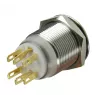Lamptron Przełącznik antywandalowy 19mm - Silverline - czerwony