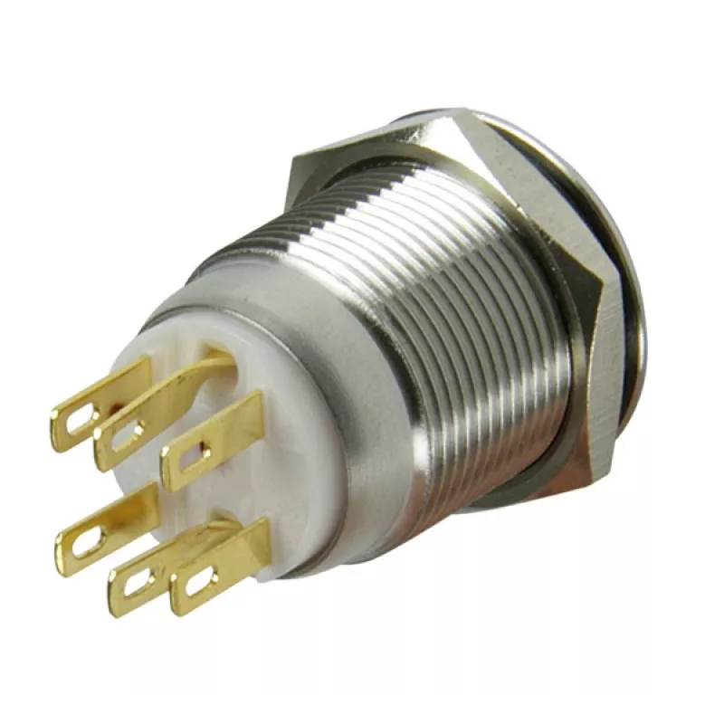 Lamptron Przełącznik antywandalowy 19mm - Silverline - czerwony
