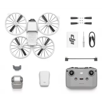 Dron DJI Flip 4 wirniki, kamera 48 MP, wideo 3840×2160, bateria 3110 mAh, czarny/biały