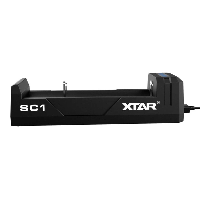 Ładowarka do akumulatorów XTAR SC1 jednotorowa USB‑C do ogniw Li‑ion 18650, 1‑komorowa, czarna