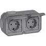 Legrand Plexo nowy APWG Schuko 069742L gniazdo wtyczkowe 2-krotne szare IP 44 5 (069742L)