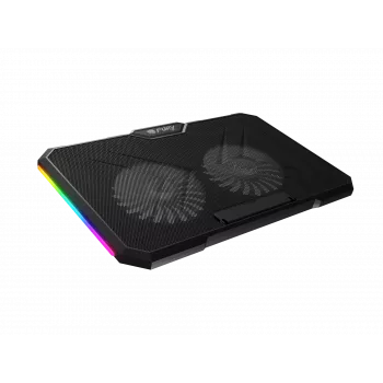 Podkładka chłodząca do laptopa FURY GUNBAI G3 14.1–17.3 cala z 2 wentylatorami, podświetleniem RGB, 2× USB