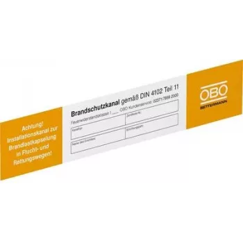 OBO Bettermann Elektrotechniczne znaki ostrzegawcze (szer. x wys.) 250 mm x 43 mm 10 szt. (7214734)