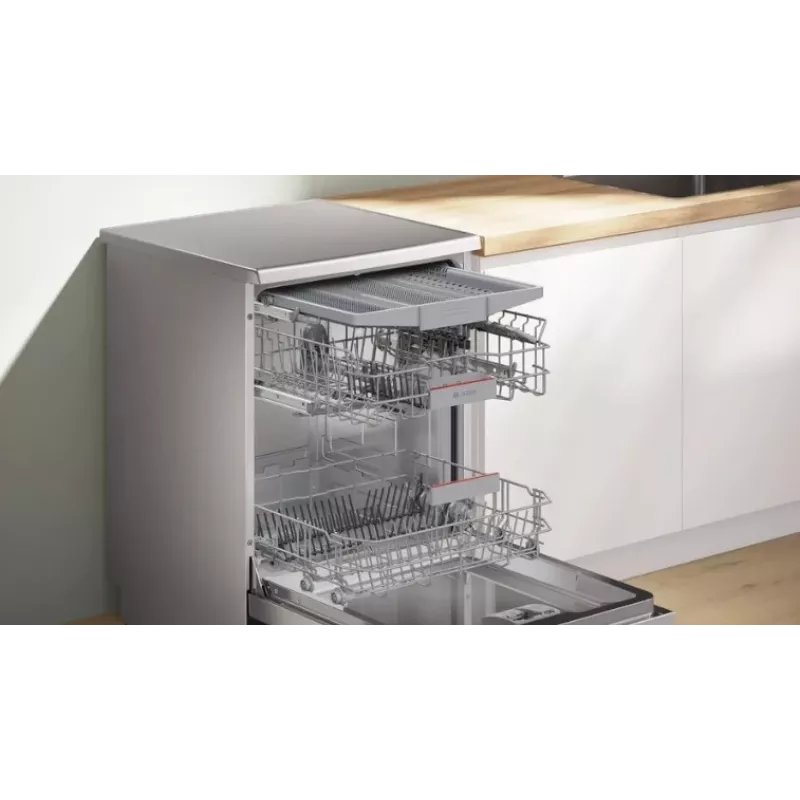 Wolnostojąca zmywarka Bosch SMS4EVI04E — 13 kompletów, 44–46 dB, klasa energetyczna D, 60×60×84,5 cm