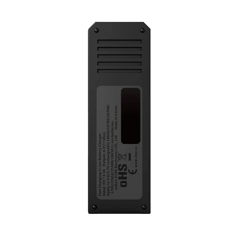 Ładowarka do akumulatorów XTAR SC1 jednotorowa USB‑C do ogniw Li‑ion 18650, 1‑komorowa, czarna