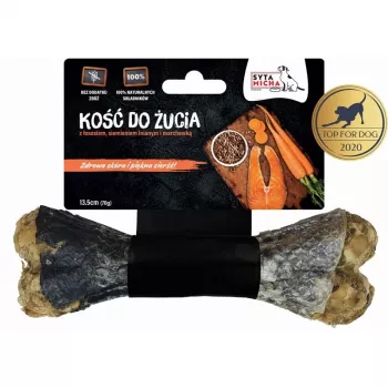 Gryzak stomatologiczny SYTA MICHA 13,5 cm — ryba (łosoś) funkcjonalny przysmak dla psów dorosłych, białko 90%, tłuszcz 2,8%