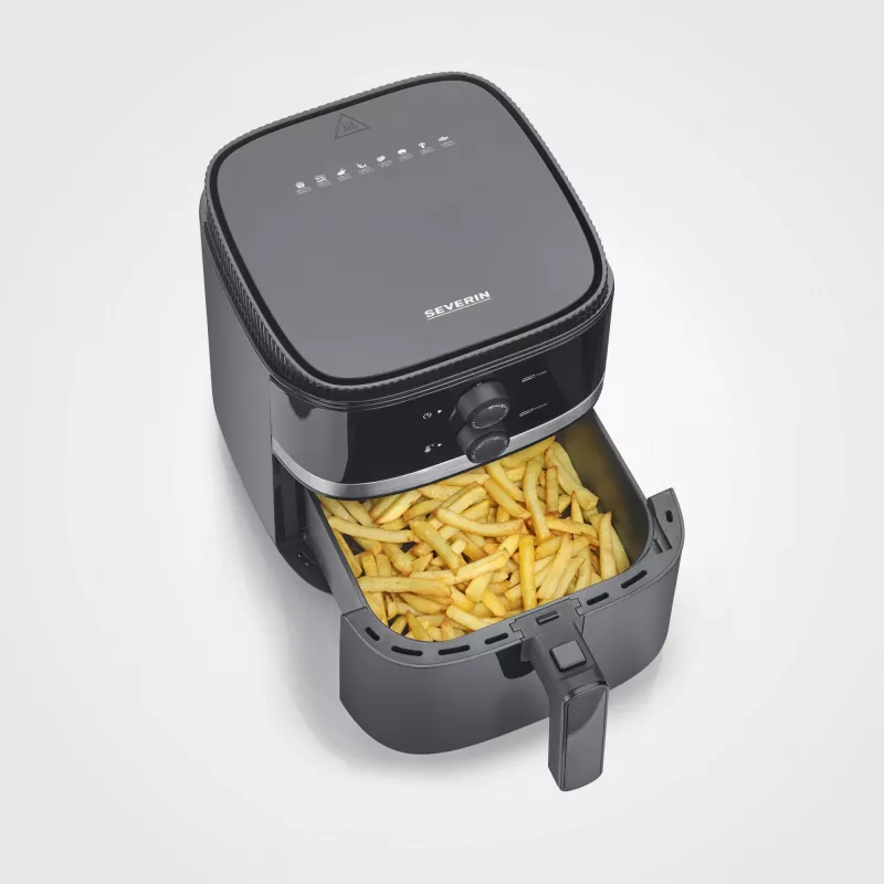 Frytkownica bezolejowa Severin FR 2452 4.3 L 1500 W Czarny Srebrny