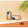 Etui Man and Wood na Samsung Galaxy Note 20 — Różowy Kwiat na Czarnym