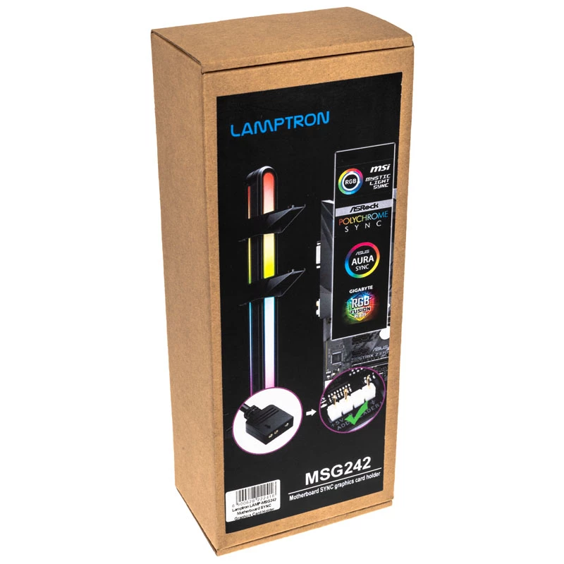 GPU support bracket Lamptron GPU Halter ARGB — czarny