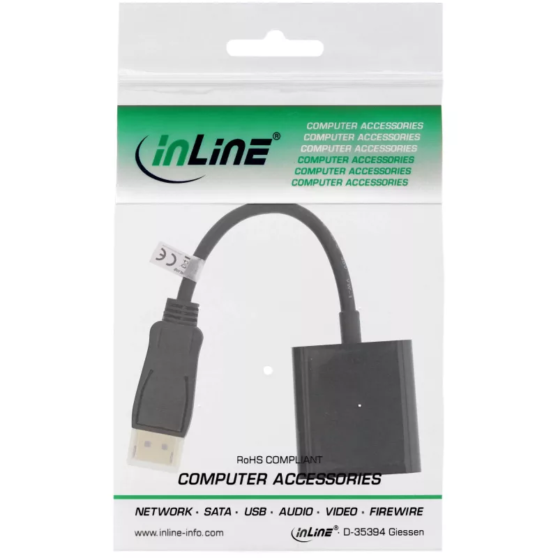 Adapter kablowy Microconnect DPDVID 0,15 m DisplayPort DVI-D Czarny