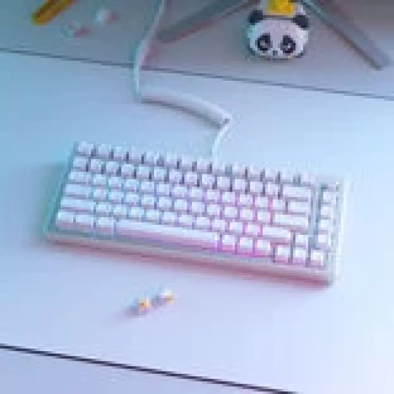 Komplet nasadek GLORIOUS GMMK ABS Doubleshot V2 układ UK biały — wymienne nasadki do klawiatur mechanicznych