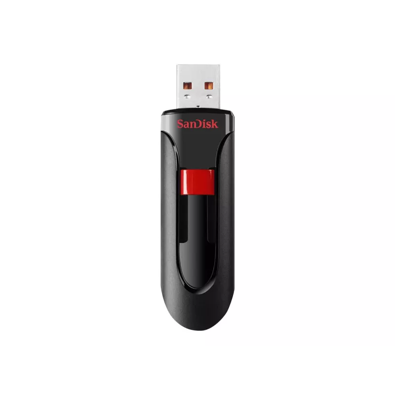Pamięć USB SANDISK Cruzer Glide 32 GB USB Typ-A 2.0, wysuwana konstrukcja, ochrona hasłem, czarno-czerwona