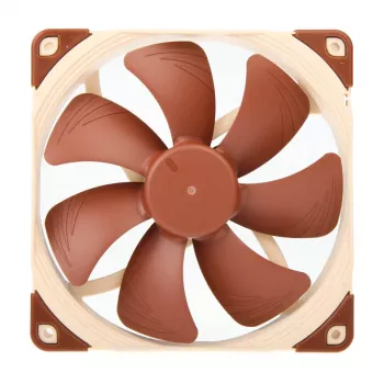 Wentylator Noctua NF-A14 FLX 140 mm do obudowy, grubość 25 mm, 900–1200 RPM, przepływ powietrza 115,5 m³/h, 13,8–19,2 dB