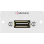 Kindermann Konnect 50 alu - Modulares Faceplate-Snap-In - DisplayPort