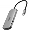 7-w-1 Dongle USB-C Acer — USB 3.2 Gen 1 Type-C, 3x USB-A, HDMI, SD/MicroSD, 100W PD, srebrny