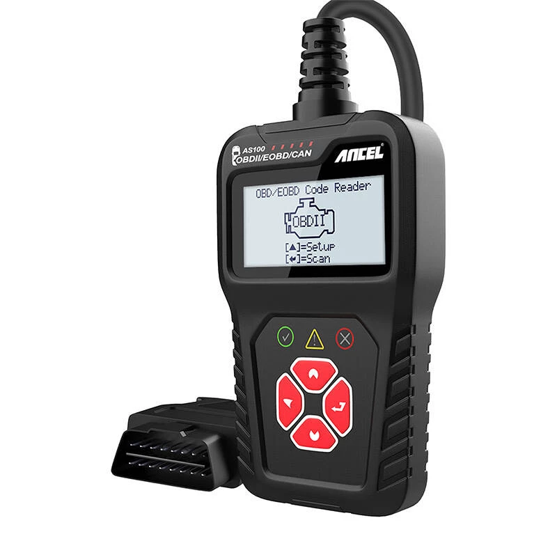 Diagnostyczny skaner OBD2 Ancel AS100/AC100, obsługa wielu protokołów, kompaktowa konstrukcja podręczna