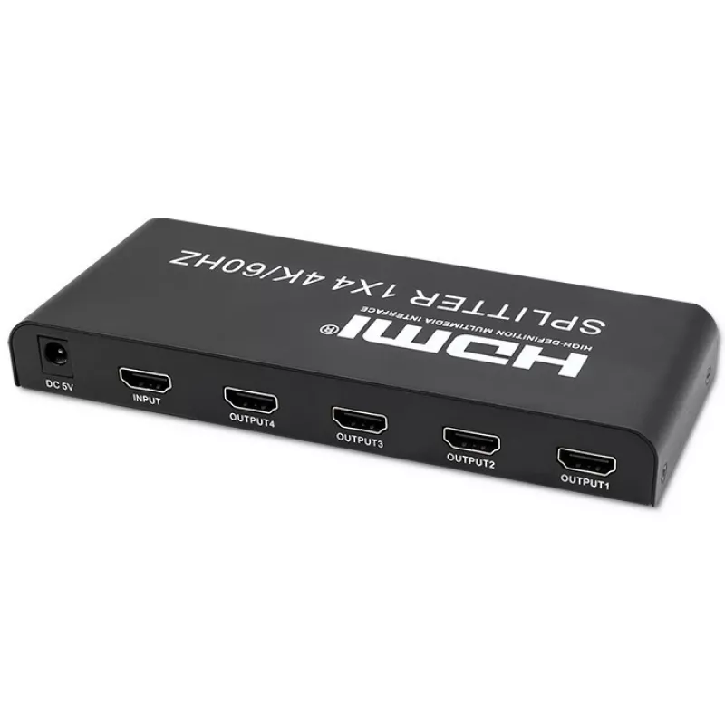 Qoltec 51799 Aktywny Rozdzielacz HDMI 4 x HDMI 4K x 2K | 6Gb/s | 60Hz