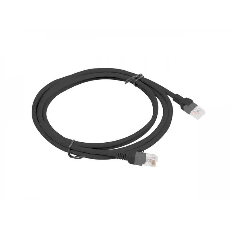 Kabel sieciowy LANBERG PCU5-10CC-0200-BK RJ-45 Cat5e U/UTP 2 m Czarny