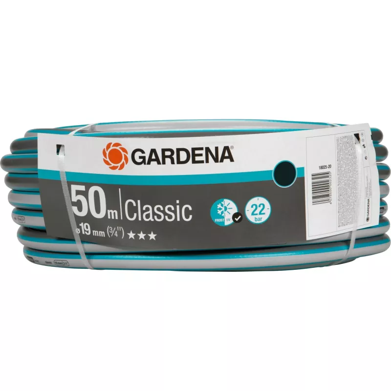 Wąż ogrodowy Gardena 18025 50 m PVC szary, pomarańczowy