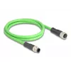 Kabel sieciowy DeLOCK M12 D-kodowany 4-pinowy męski do żeńskiego PUR (TPU) 1 m
