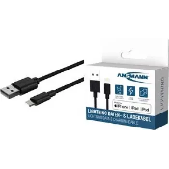 Ansmann 1700-0131 kabel USB 1 m USB A Lightning Czarny (1700-0131)