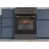 Kuchenka gazowo-elektryczna MPM MPM-56-KRM-13, 4 strefy gotowania, piekarnik elektryczny 58 L, pokrętła mechaniczne, czarna