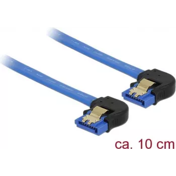 Kabel SATA DeLOCK 85094 0,1 m SATA 7-pin Czarny Niebieski