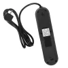 Listwa zasilająca MACLEAN MCE394 B — 3 gniazda + 3×USB A, 110–240 V, USB 2,1 A, 2500 W, kabel 1,5 m, czarna
