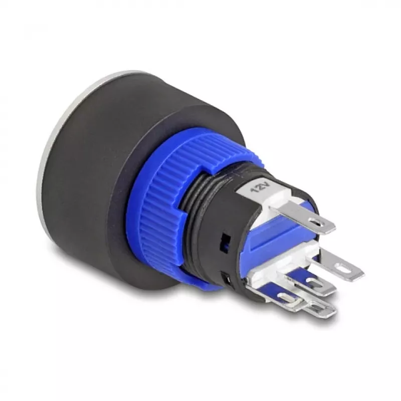 Przycisk DELOCK 22049 22 mm, 5× zaciski lutownicze, montaż panelowy