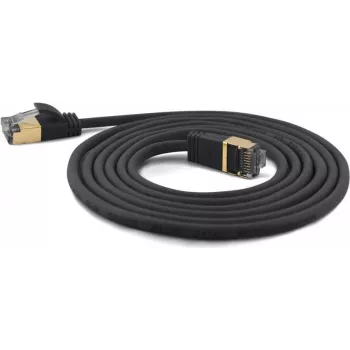 Wantec Extra-thin Cat.7 przewód instalacyjny SSTP kabel krosowy - 25 m -Cat.7 przewód instalacyjny - S/FTP (S-STP) - RJ-45 - RJ-45 - Czarny (7210)