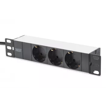 Aluminiowa listwa zasilająca Digitus DN-95411 3 gniazda bezpieczne 2m