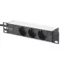 Aluminiowa listwa zasilająca Digitus DN-95411 3 gniazda bezpieczne 2m