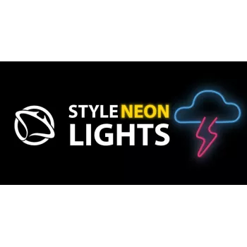 Lampa neonowa MANTA SNL71BL Chmura z błyskawicą niebiesko-różowa – dekoracyjny neon LED
