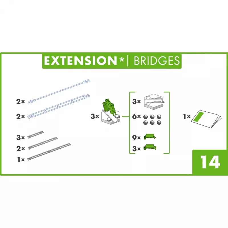 GraviTrax Extension Bridges Ravensburger 22423 Wielokolorowy