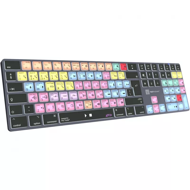 Klawiatura LogicKeyboard LKB-PT-TM — Pełnowymiarowa (100%) Bluetooth QWERTZ niemiecki, Tytanowy Szary
