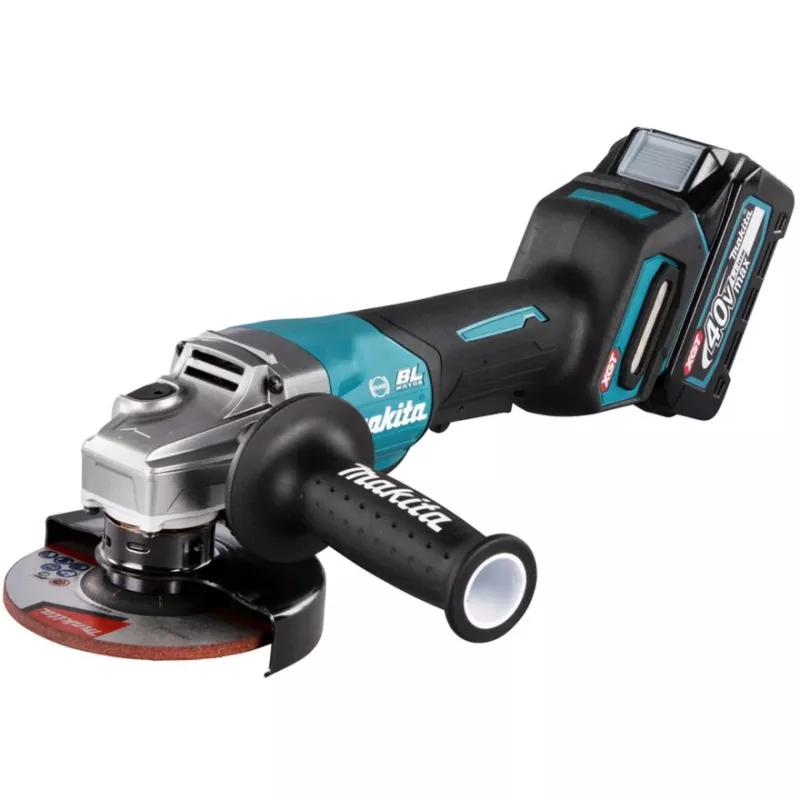 Makita GA013GM201 - Szlifierka kątowa - Akumulatorowa - 125 mm - 2 akumulatory, ładowarka w zestawie - 40 V (GA013GM201)