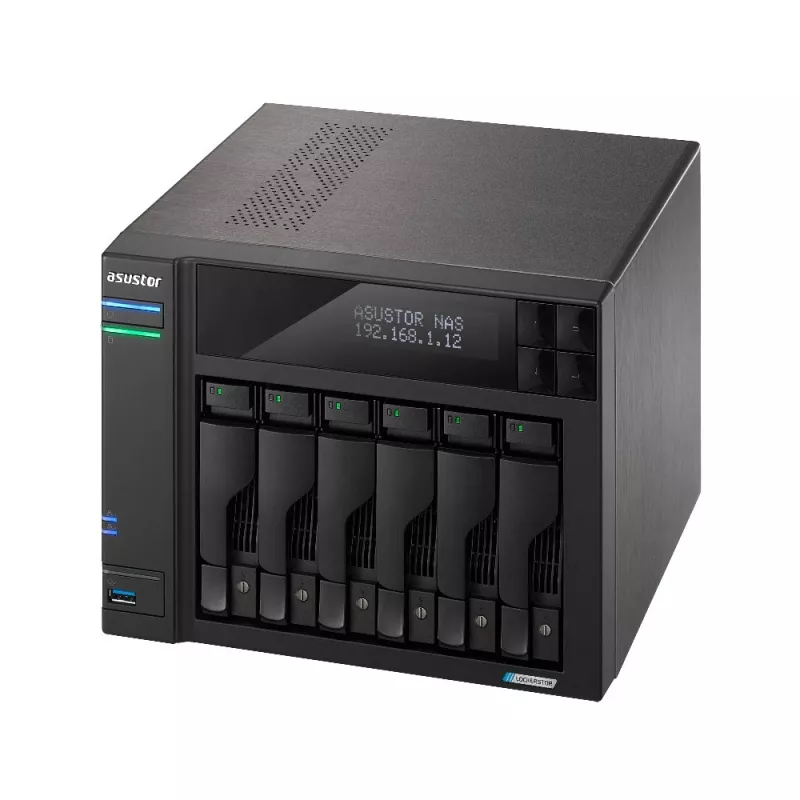 Asustor LOCKERSTOR 6 NAS Desktop Intel® Celeron® N5105 8 GB DDR4 HDD ADM Czarny