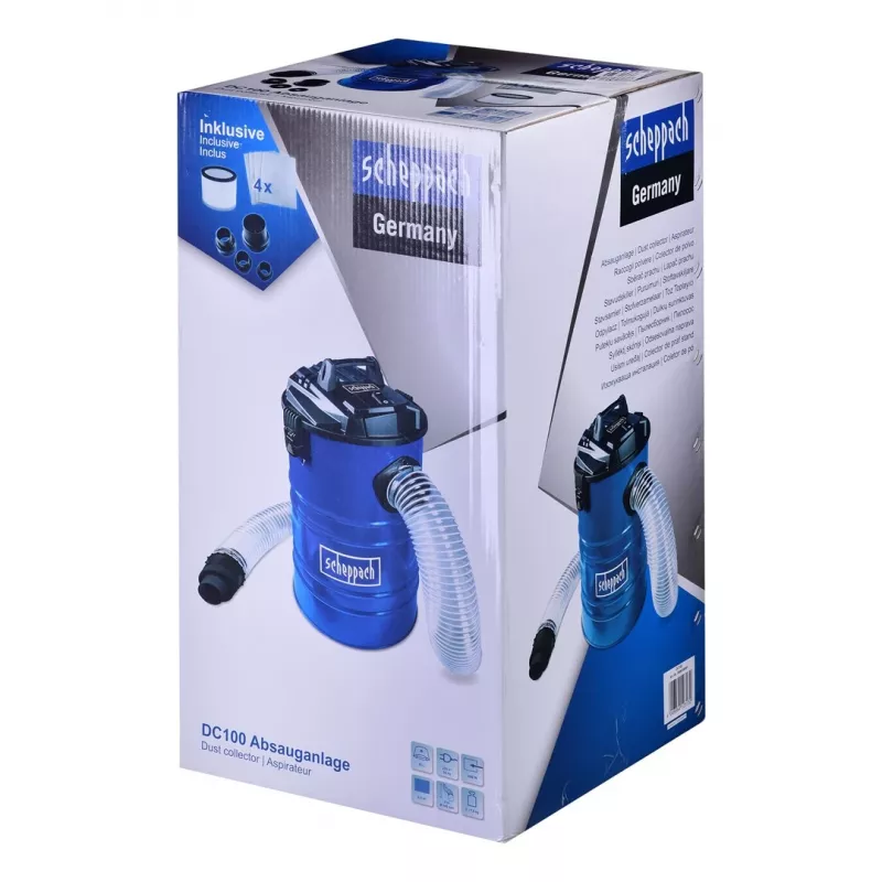 Scheppach Dc100 65L 1200W Dust Extractor 230V, Niebieski