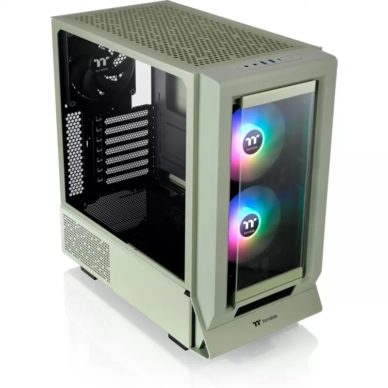 Ceres 350 MX, Tower-Enclosure Light Green, Tempered Glass x 2