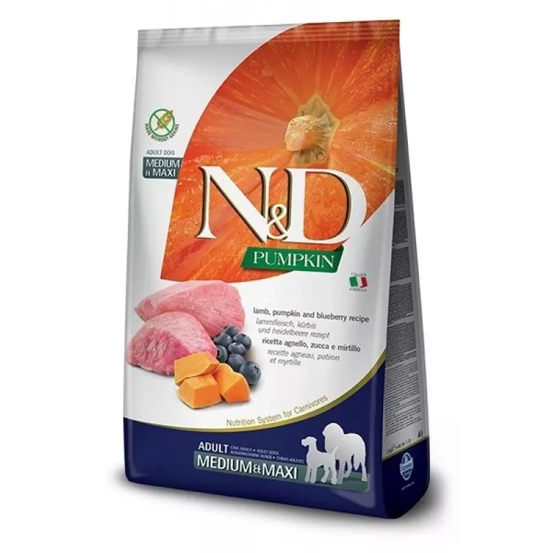 FARMINA N&D Pumpkin Lamb&Blueberry Adult Medium & Maxi - sucha karma dla psów - 12kg