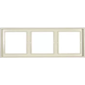 JUNG LS 983 W Ramka osłonowa 3-klawiszowa Ivory Duroplast Bezśrubowa 81x223 mm