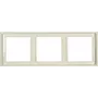 JUNG LS 983 W Ramka osłonowa 3-klawiszowa Ivory Duroplast Bezśrubowa 81x223 mm