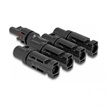 Solar panel connector DeLOCK DL4 1 x female to 4 x male Czarny