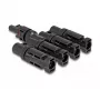 Solar panel connector DeLOCK DL4 1 x female to 4 x male Czarny